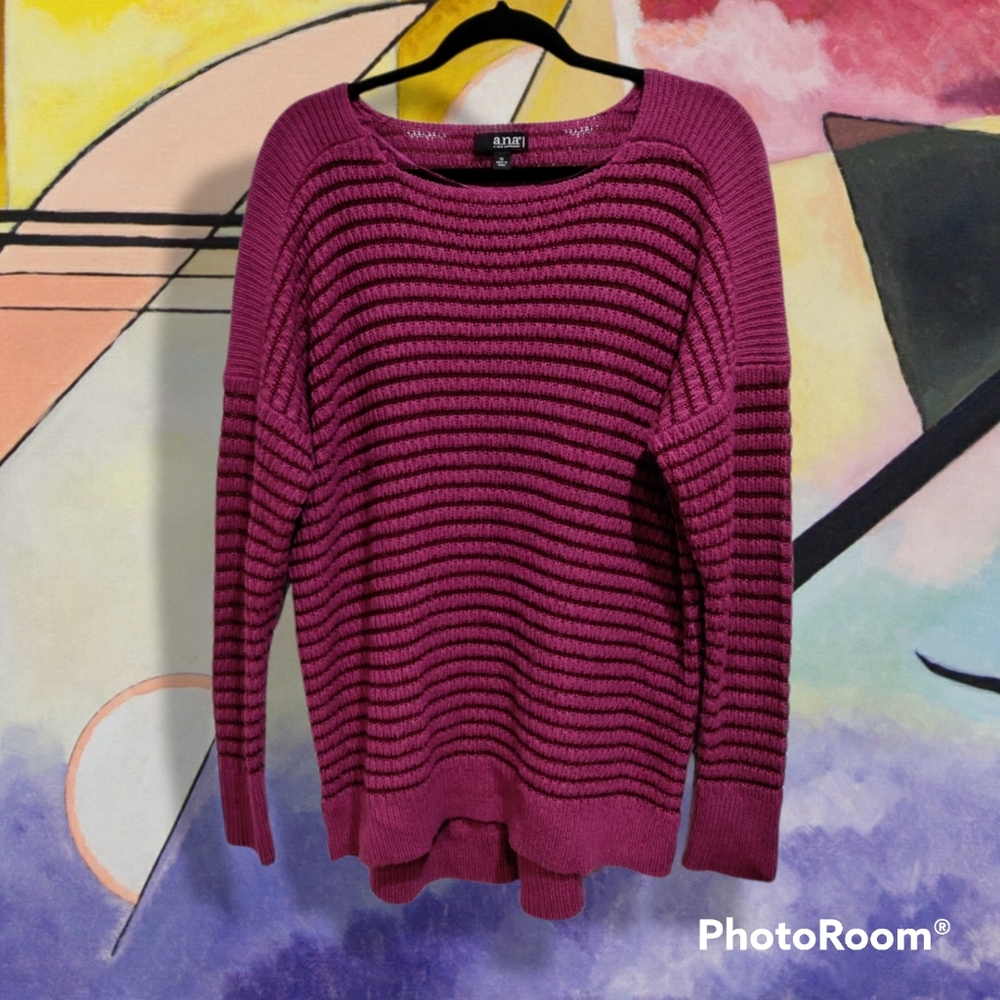 a.n.a. purple long sleeve acrylic sweater size 1X